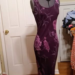 Long beautiful comfortable purple dress.